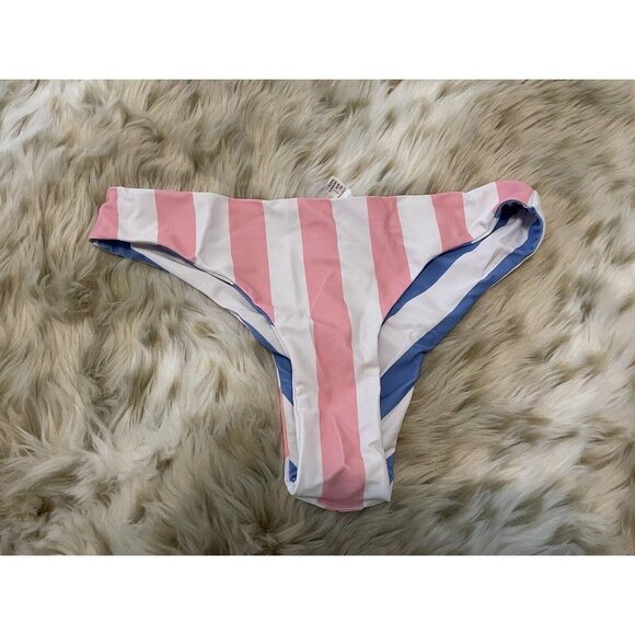 NWOT Reversible Striped Bikini Bottom Size L - Picture 3 of 3